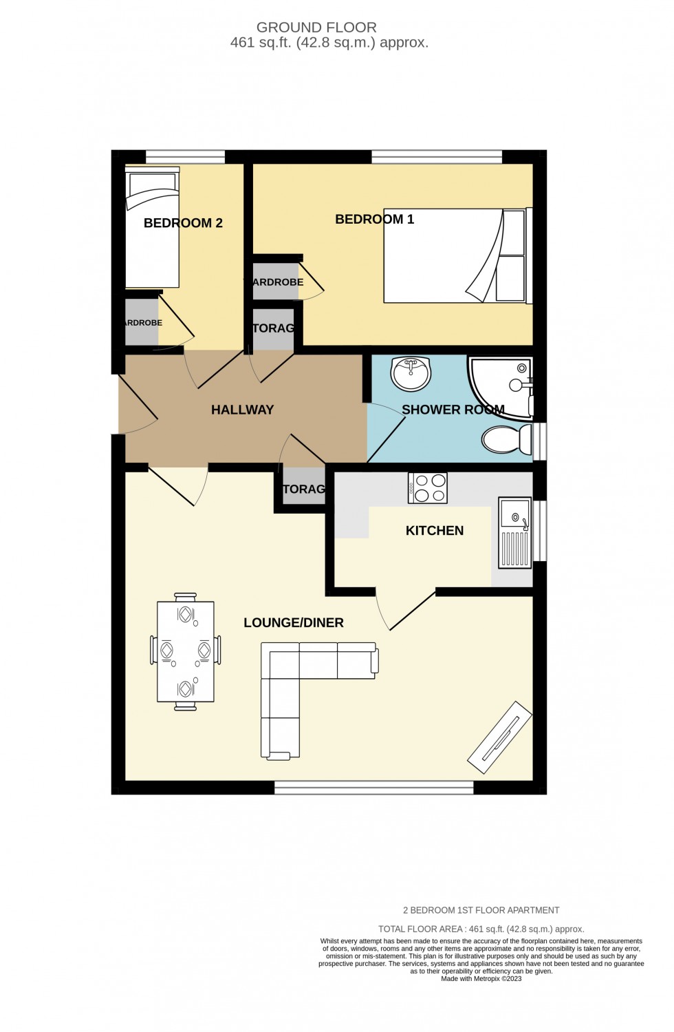 Floorplan for Portreath, Redruth, Cornwall