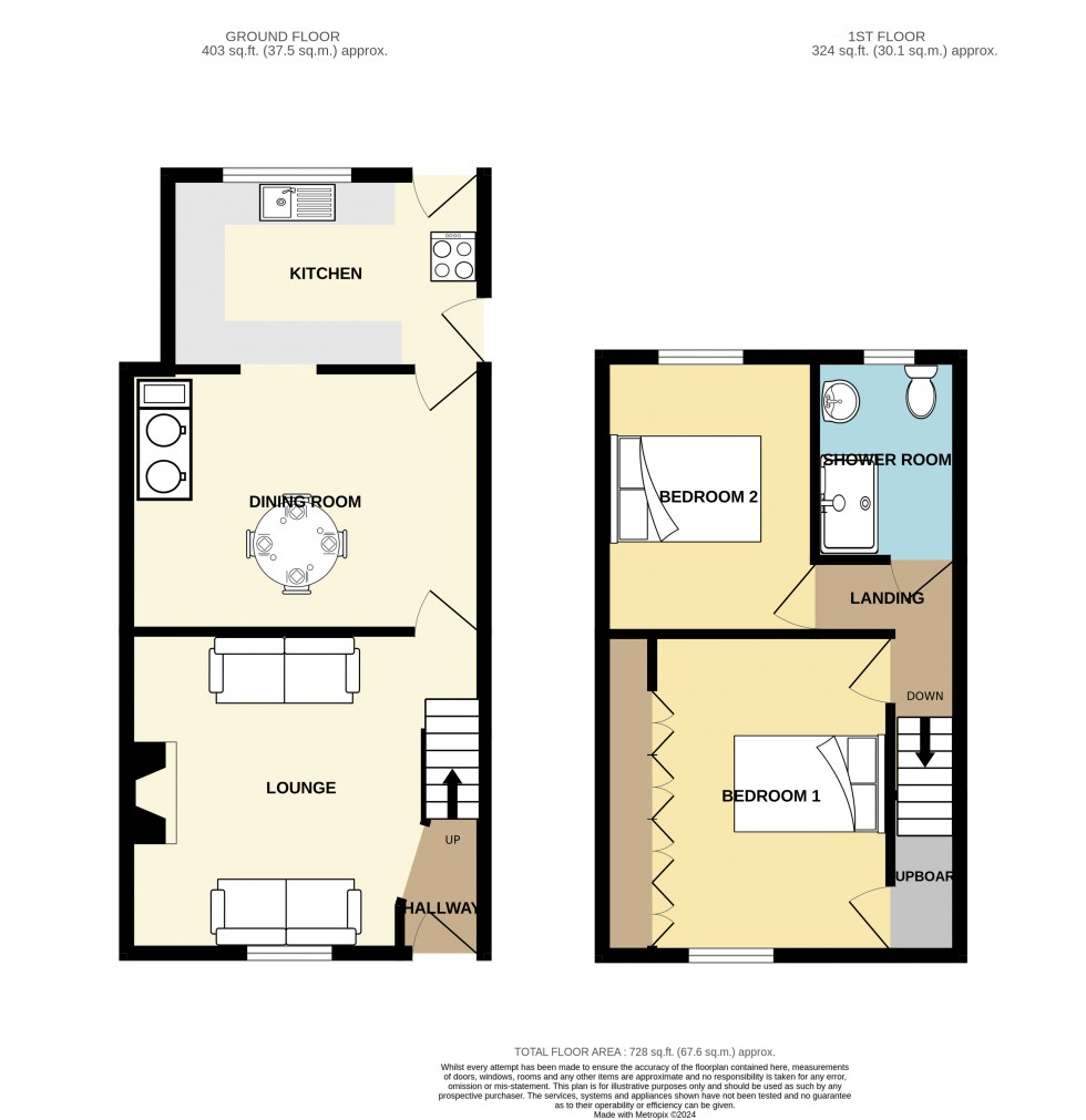 Floorplan for Carharrack, Redruth, Cornwall