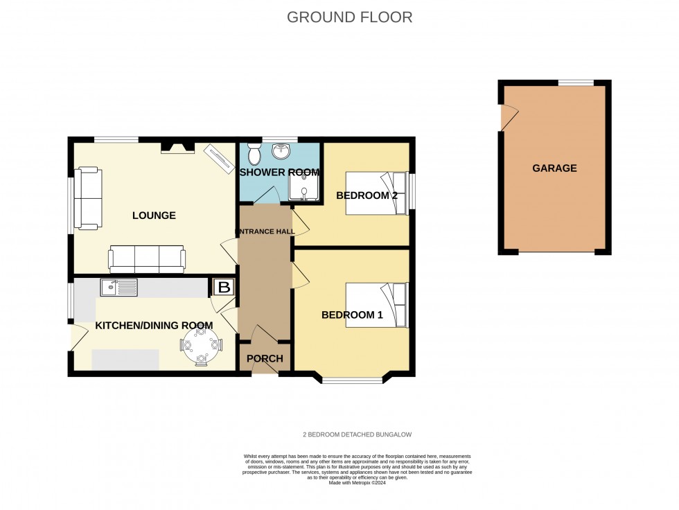 Floorplan for Four Lanes, Redruth, Cornwall