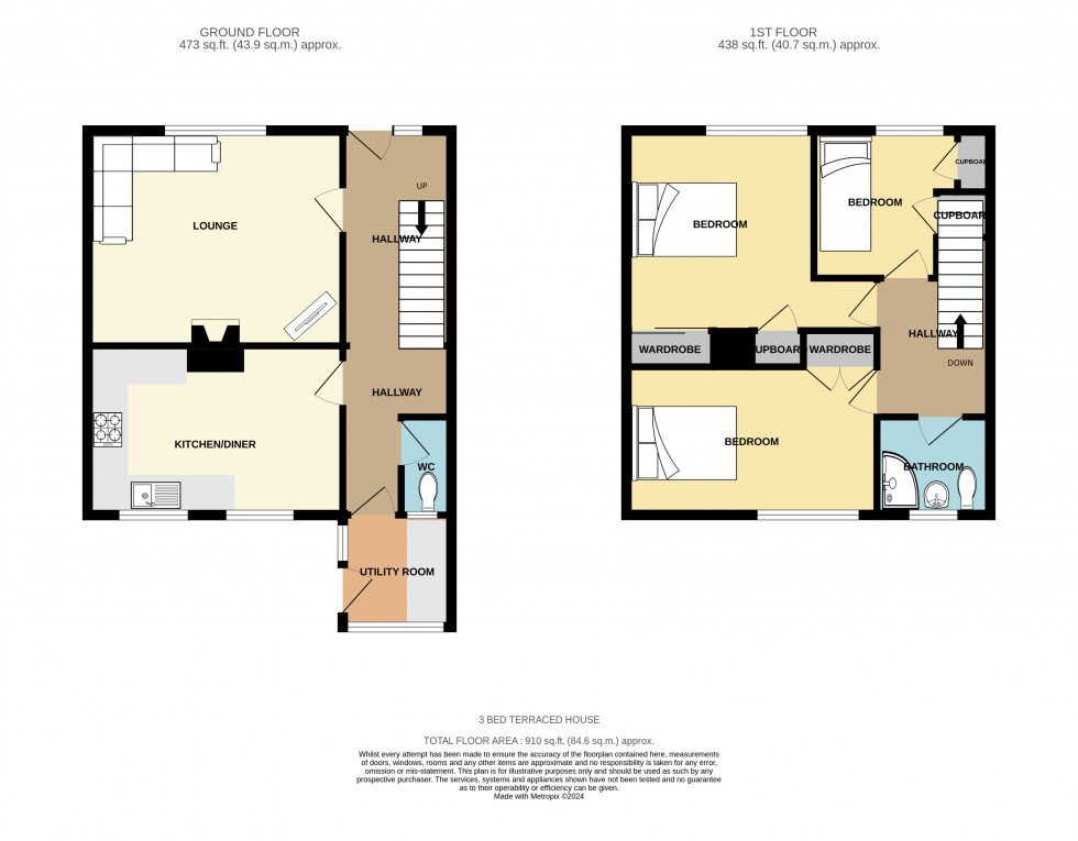 Floorplan for North Country, Redruth, Cornwall