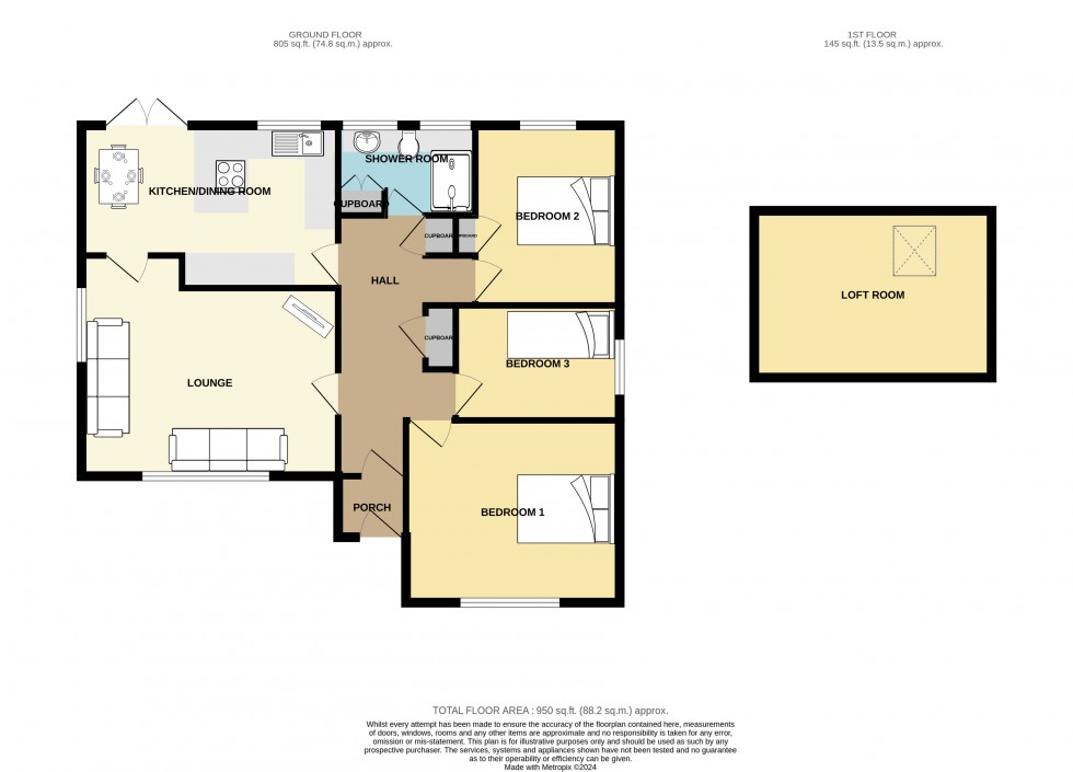 Floorplan for Redruth, Cornwall