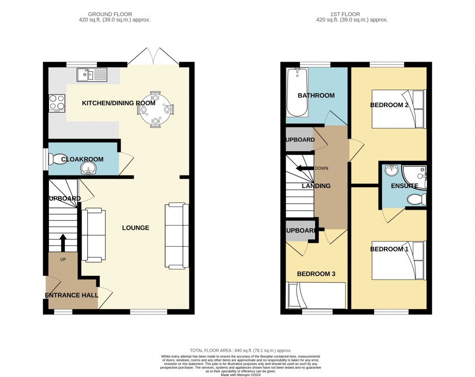 Floorplan for Portreath, Redruth, Cornwall