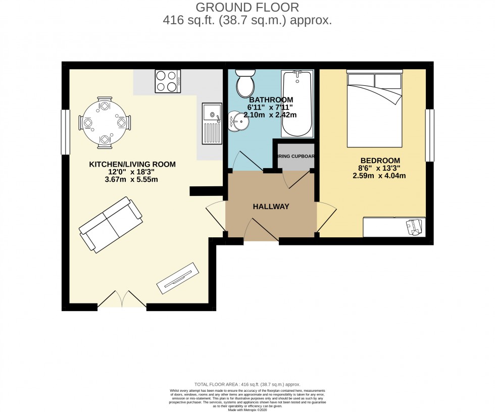 Floorplan for Redruth, Cornwall