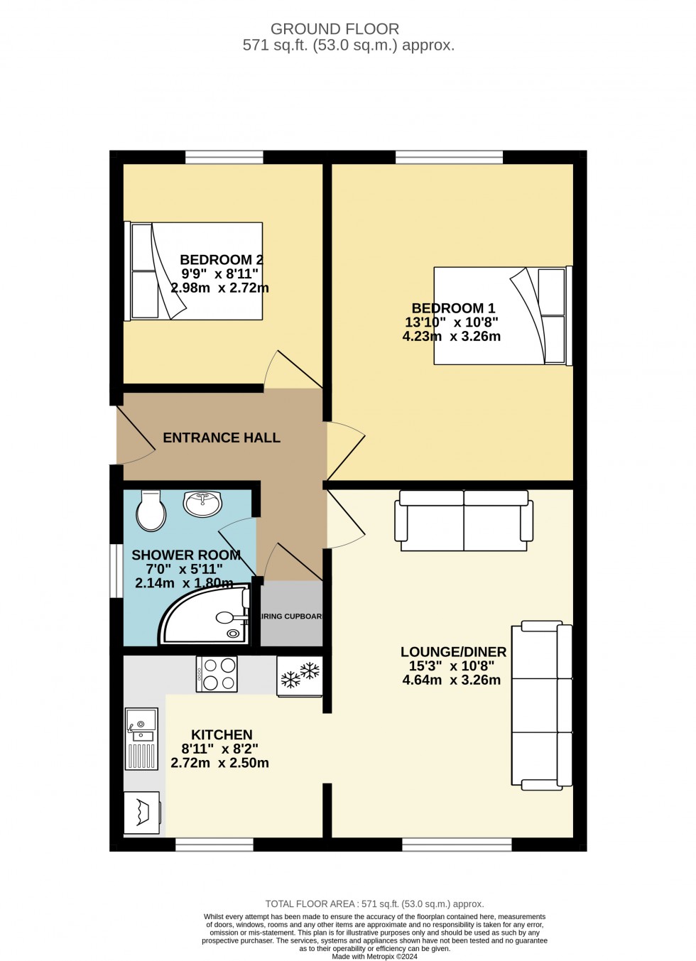 Floorplan for Redruth, Cornwall