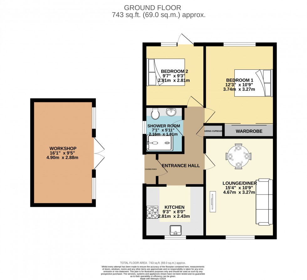 Floorplan for Redruth, Cornwall