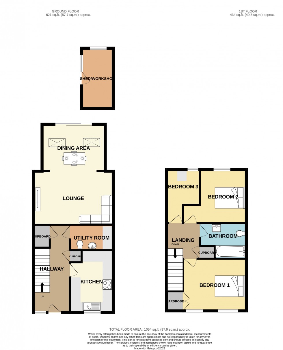 Floorplan for Four Lanes, Redruth, Cornwall