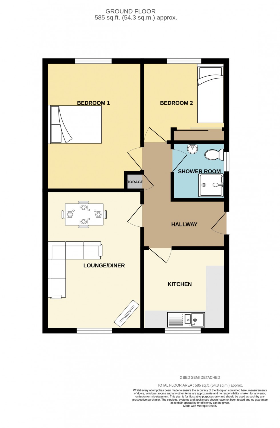 Floorplan for Redruth, Cornwall